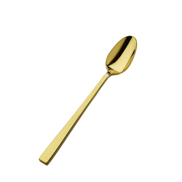 Bon Chef Roman, Ice Teaspoon, Mirror Finish, 18/10, 7.25" - Gold , set of 12 S3702G - main